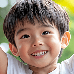英語レッスンを楽しむ男の子の笑顔と保護者の感想