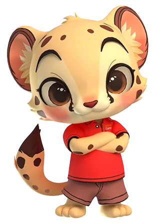 チーターのキャラクター先生「Dash（ダッシュ）」のイメージ