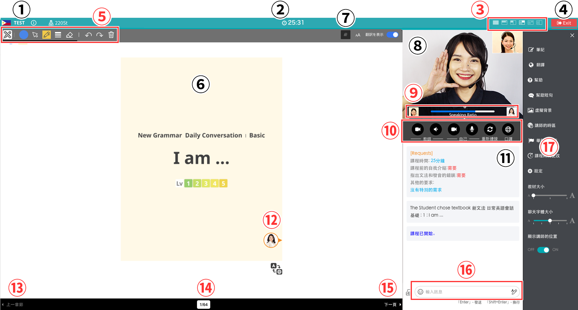 整體課程畫面